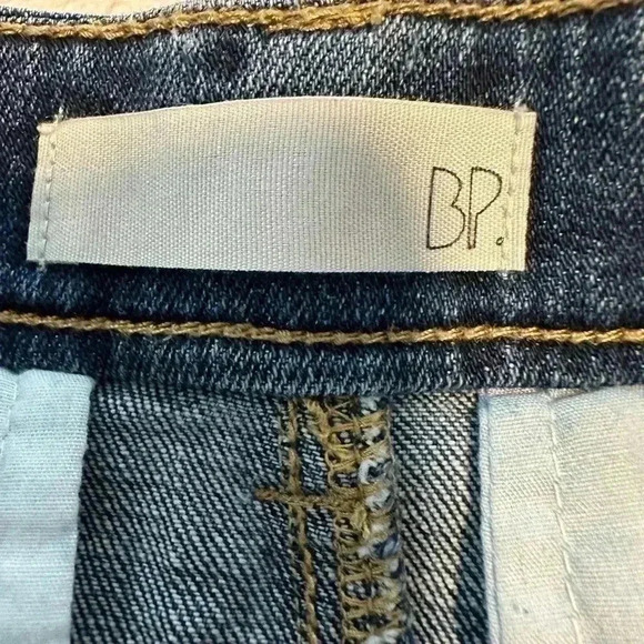 BP Buttoned Medium Wash Blue Denim Mini Skirt A-Line Stretch Front Snap Size M - Picture 5 of 9